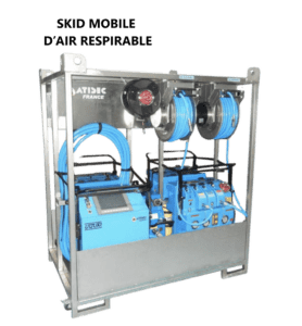 SKID MOBILE D'AIR RESPIRABLE, solution clé en main permettant d’assurer la distribution et la gestion de l’air respirable
