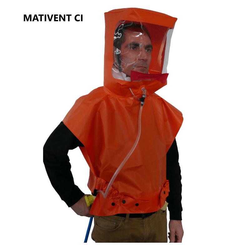 MATIVENT CI, cagoule ventilée légère atmosphère contaminée