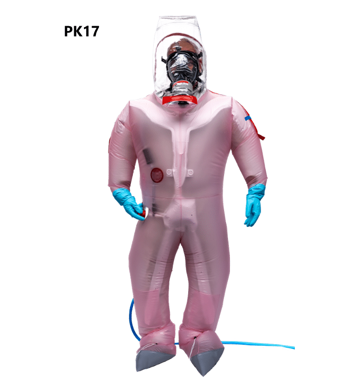 PK17, tenue étanche ventilée avec protection renforcée des voies respiratoires