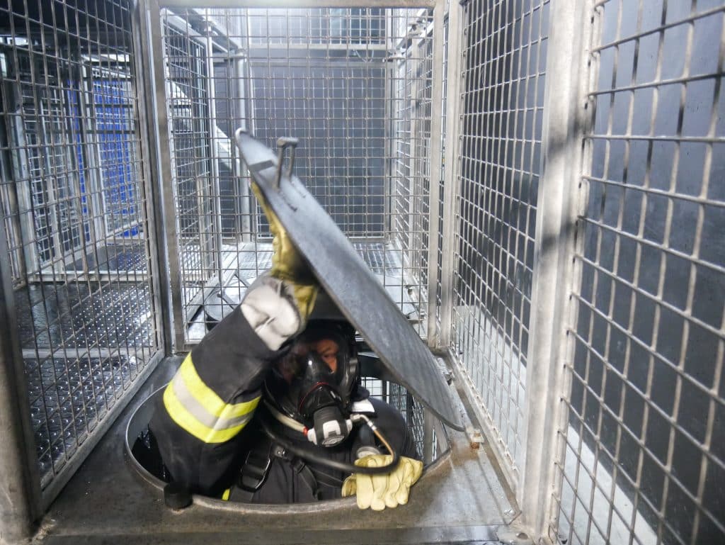 Parcours d'entraînement pour sapeurs-pompiers
