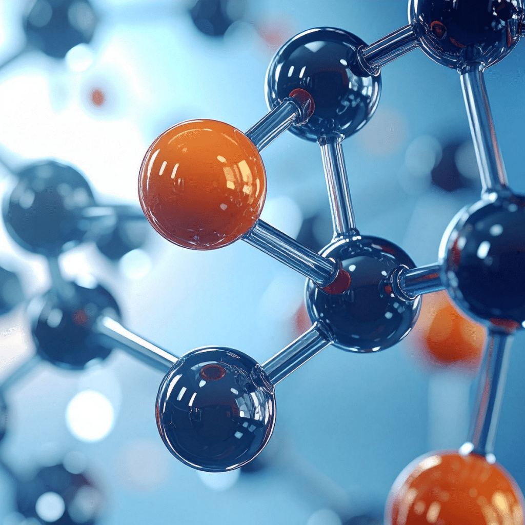 Photo de molécules représentant les PFAS